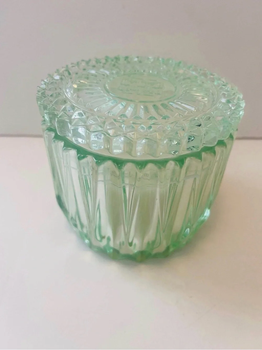 Homeworx Slatkin & Co. Lotus Flower 3 Wick Scented Candle in Cut Glass Jar & Lid